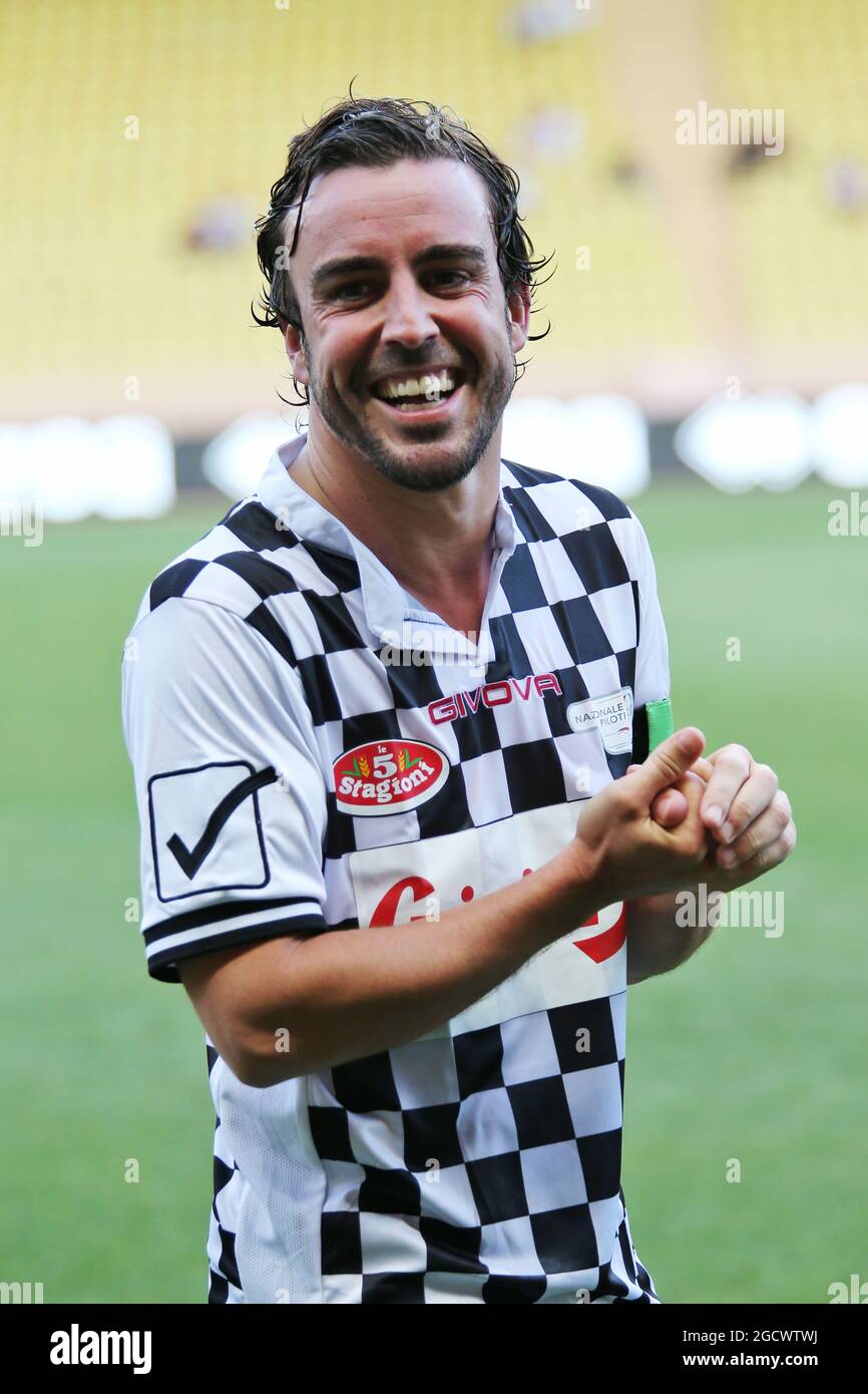 Fernando Alonso (ESP) McLaren at the charity 5-a-side football