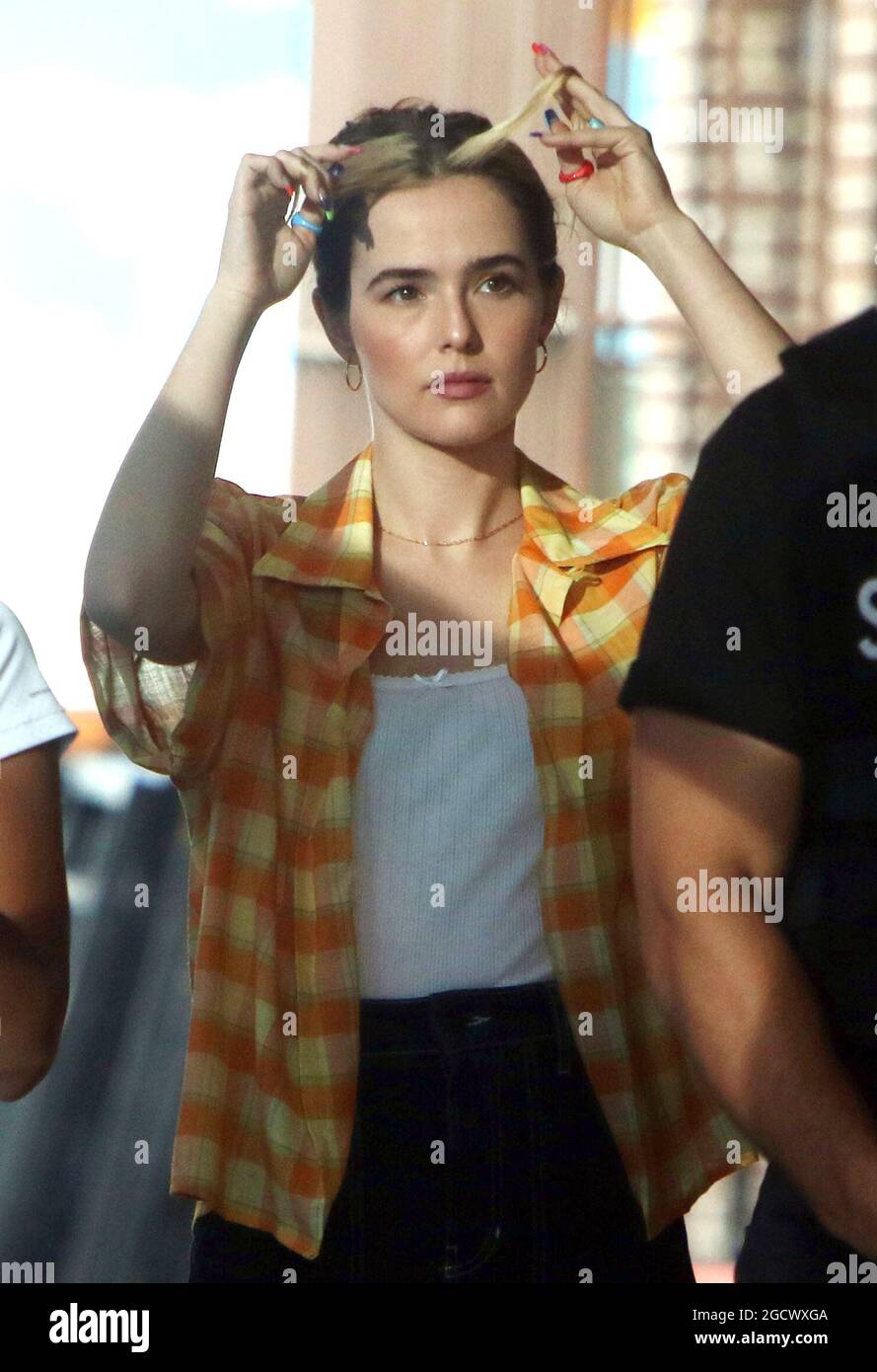 New York, NY, USA. 9th Aug, 2021. Zoey Deutch on the set of the film