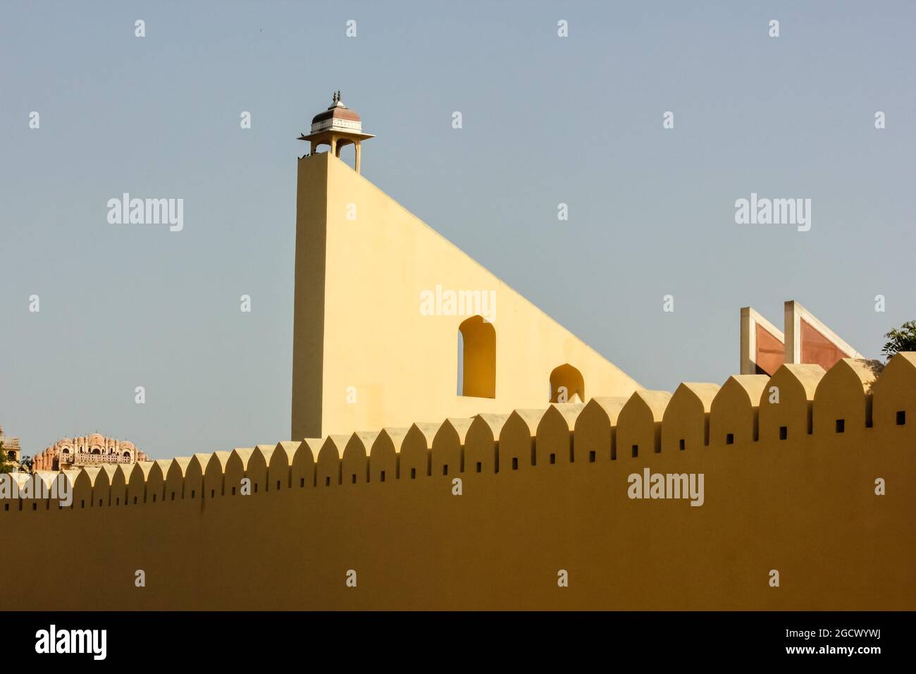 The ancient astronomical observatory of Jantar Mantar Stock Photo