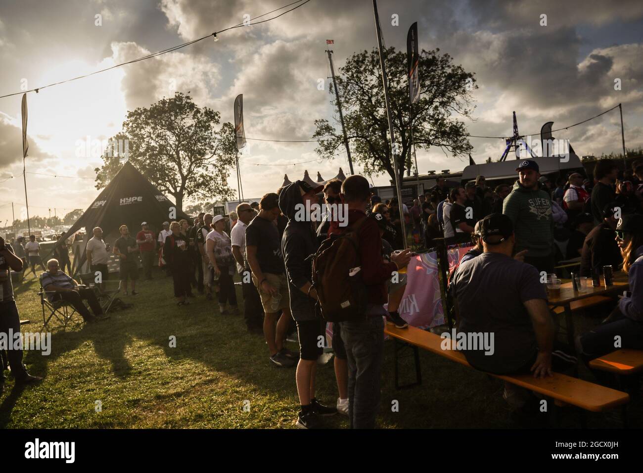 Sahara Force India F1 Team Fan Zone at Woodlands Campsite. British Grand Prix, Friday 8th July 2016. Silverstone, England. Stock Photo