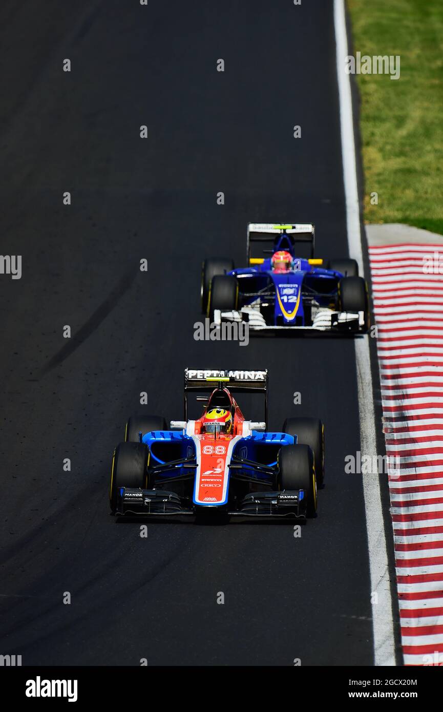 Man Nor Racing Rio Rio Haryanto (IDN) Manor Racing MRT05. Hungarian Grand Prix, Sunday ...