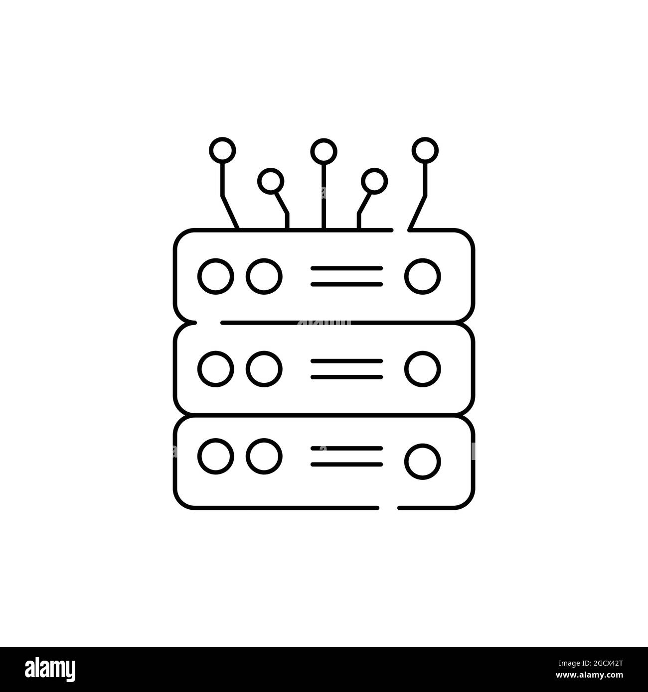 Database Sign Olor Line Icon Initial Public Offering Pictogram For Web Page Mobile App Promo Ui Ux Gui Design Element Editable Stroke Stock Vector Image Art Alamy