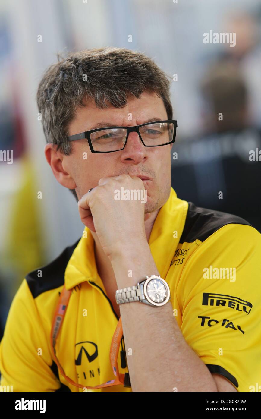 Chris Dyer Aus Renault Sport F1 Team Head Of Vehicle Performance United States Grand Prix Saturday 22nd October 16 Circuit Of The Americas Austin Texas Usa Stock Photo Alamy