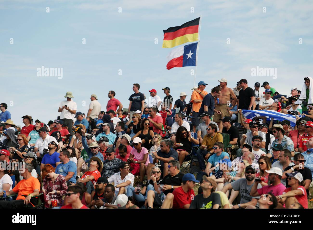 Fans. United States Grand Prix, Sunday 23rd October 2016. Circuit of the Americas, Austin, Texas, USA. Stock Photo