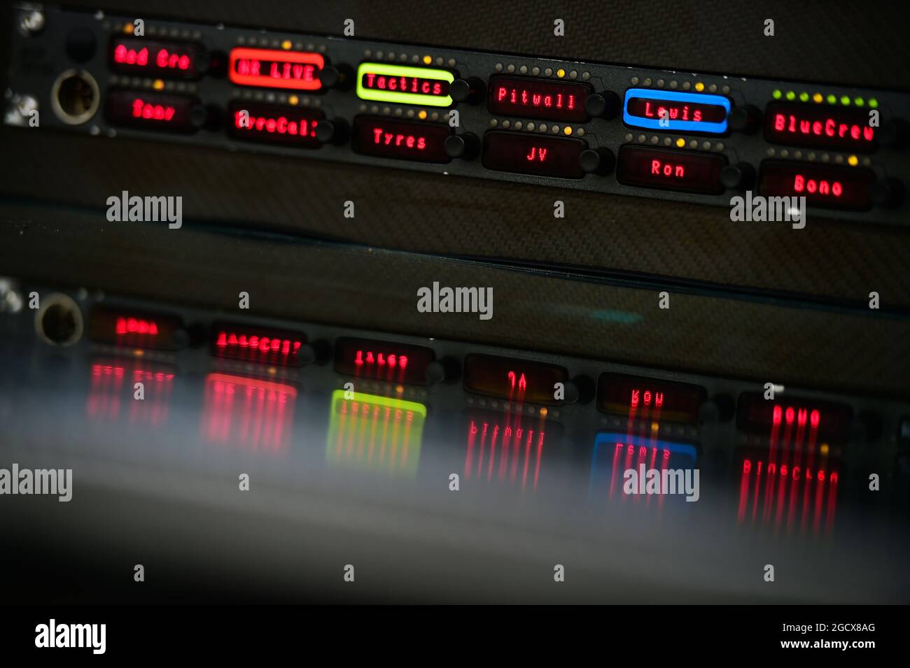 Mercedes AMG F1 pit wall radio system. Mexican Grand Prix, Thursday 27th  October 2016. Mexico City, Mexico Stock Photo - Alamy