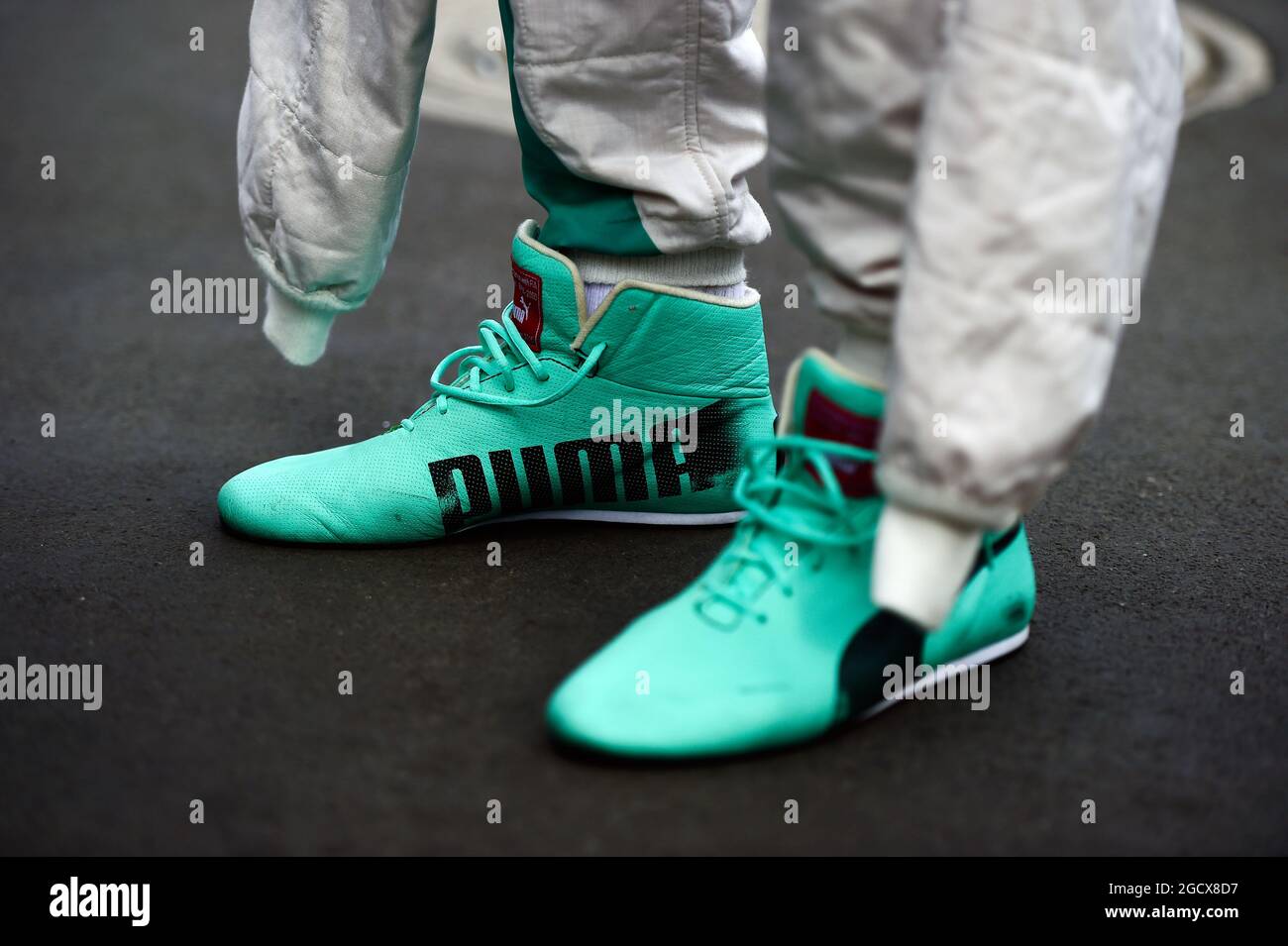 Puma race boots worn by Nico Rosberg (GER) Mercedes AMG F1. Mexican Grand  Prix, Thursday 27th October 2016. Mexico City, Mexico Stock Photo - Alamy