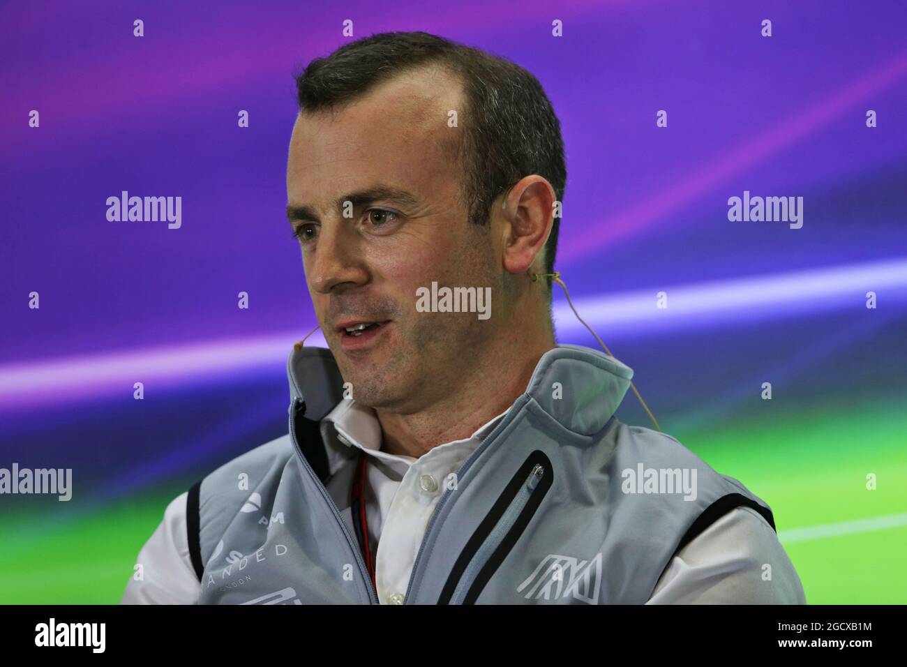 Stephen Fitzpatrick (GBR) Manor Racing Team Owner in the FIA Press Conference. Abu Dhabi Grand Prix, Friday 25th November 2016. Yas Marina Circuit, Abu Dhabi, UAE. Stock Photo