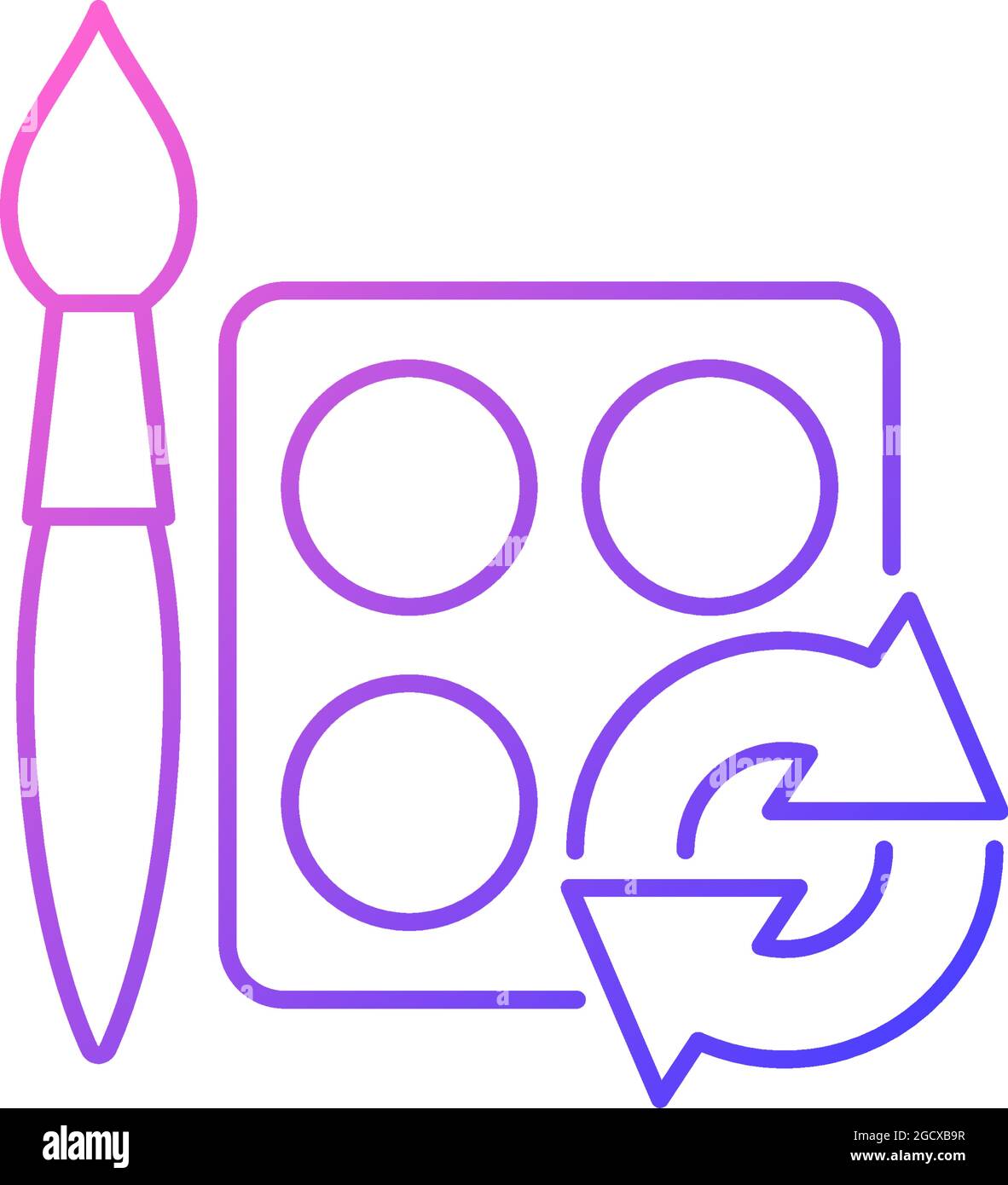 Paint refill gradient linear vector icon Stock Vector