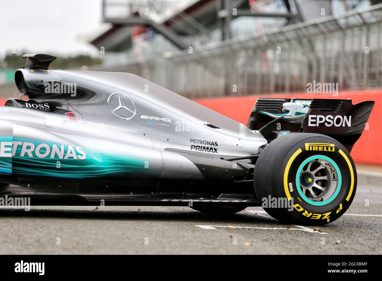 Mercedes Amg F1 W08 Engine Cover Mercedes Amg F1 W08 Launch Thursday 23rd February 17 Silverstone England Stock Photo Alamy