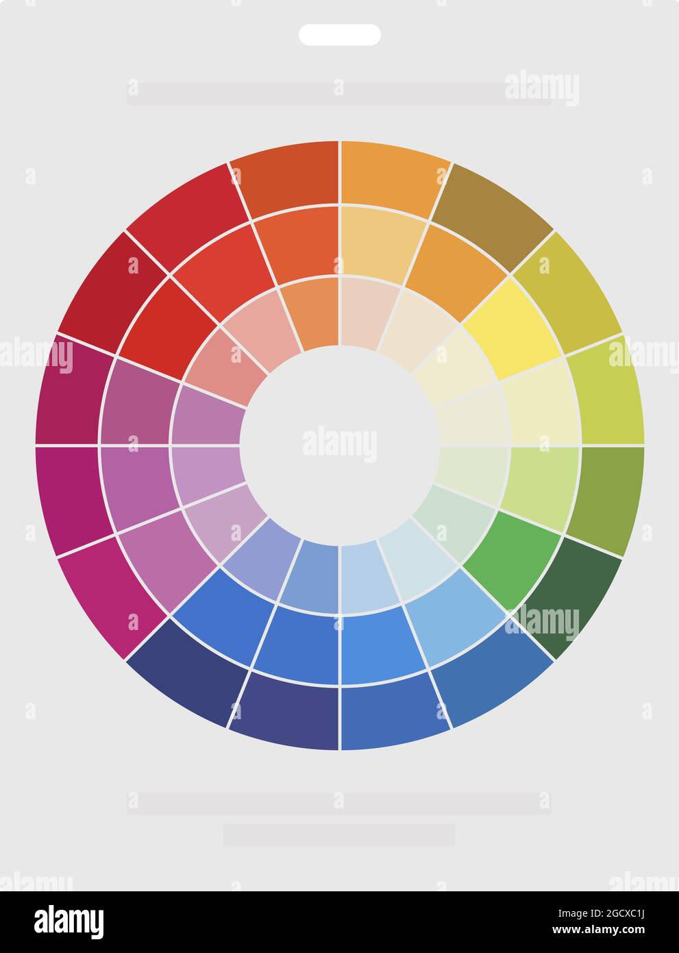 Color wheel semi flat color vector object Stock Vector
