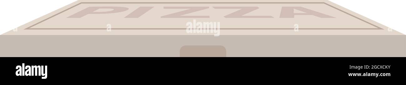 Pizza box semi flat color vector object Stock Vector