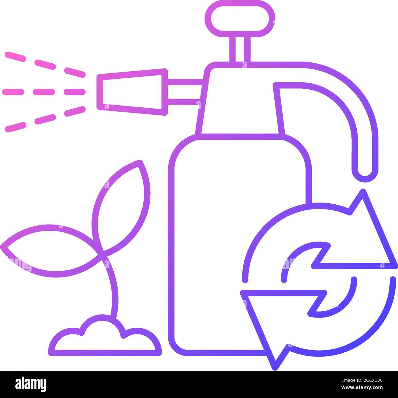 Garden chemicals refill gradient linear vector icon Stock Vector