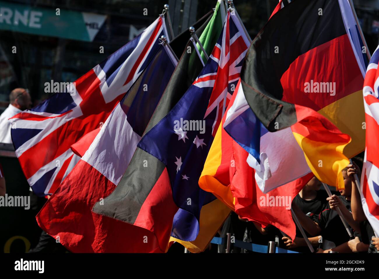 Flags. Australian Grand Prix, 26th March 2017. Albert Park, Melbourne, Australia Stock - Alamy