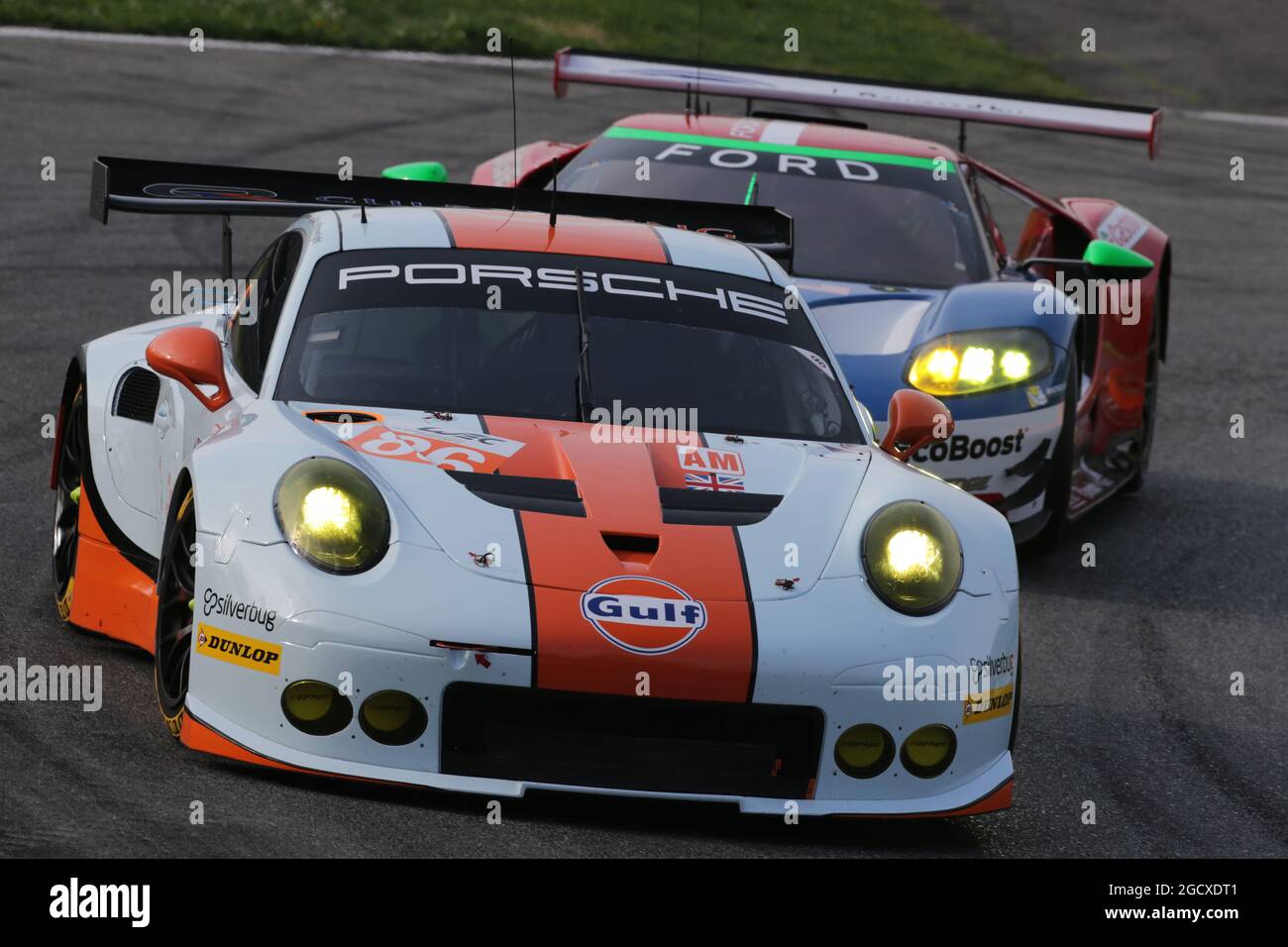 Michael Wainwright (GBR) / Ben Barker (GBR) #86 Gulf Racing Porsche 911 RSR  (991). FIA World Endurance Championship, 'Prologue' Official Test Days,  Friday 31st March - Sunday 2nd April 2017. Monza, Italy Stock Photo - Alamy