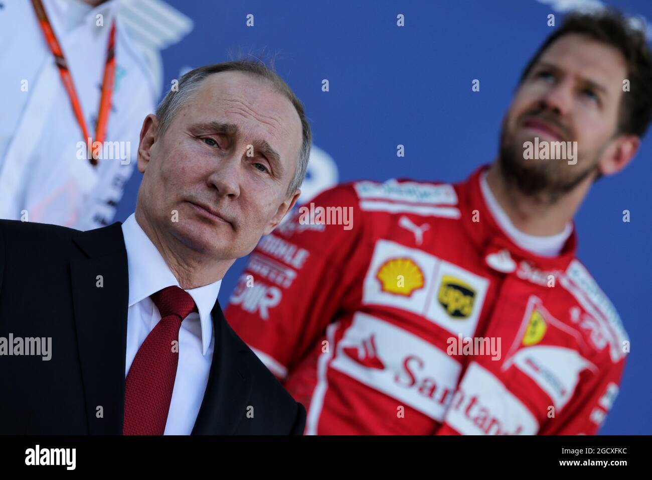 Vladimir Putin (RUS) Russian Federation President on the podium. Russian Grand  Prix, Sunday 30th April 2017. Sochi Autodrom, Sochi, Russia Stock Photo -  Alamy