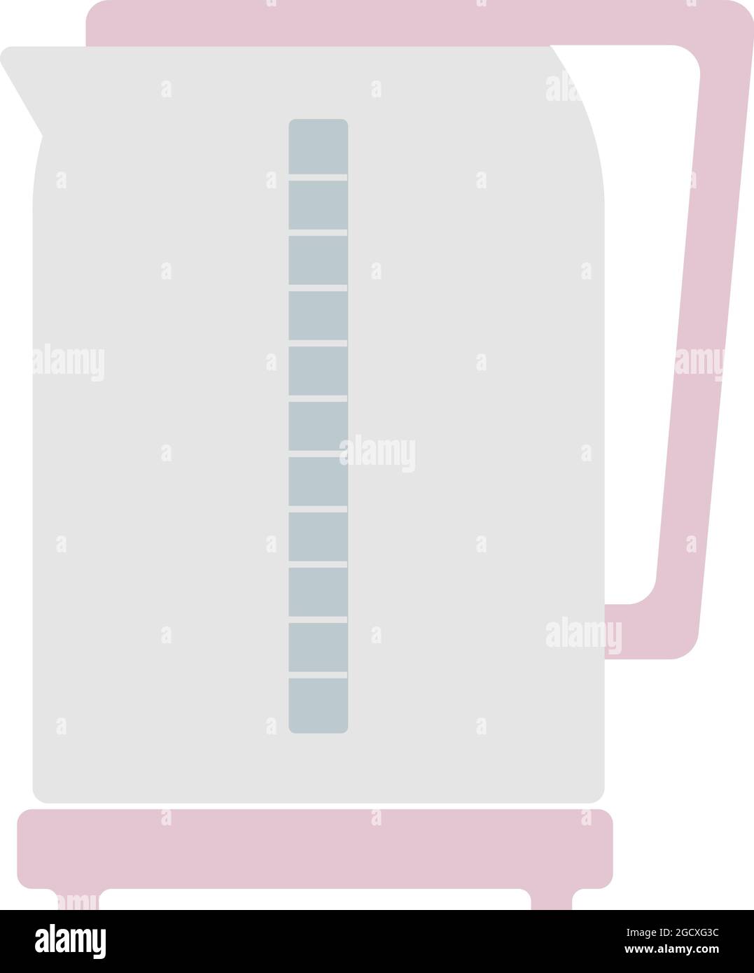 Electric kettle semi flat color vector object Stock Vector