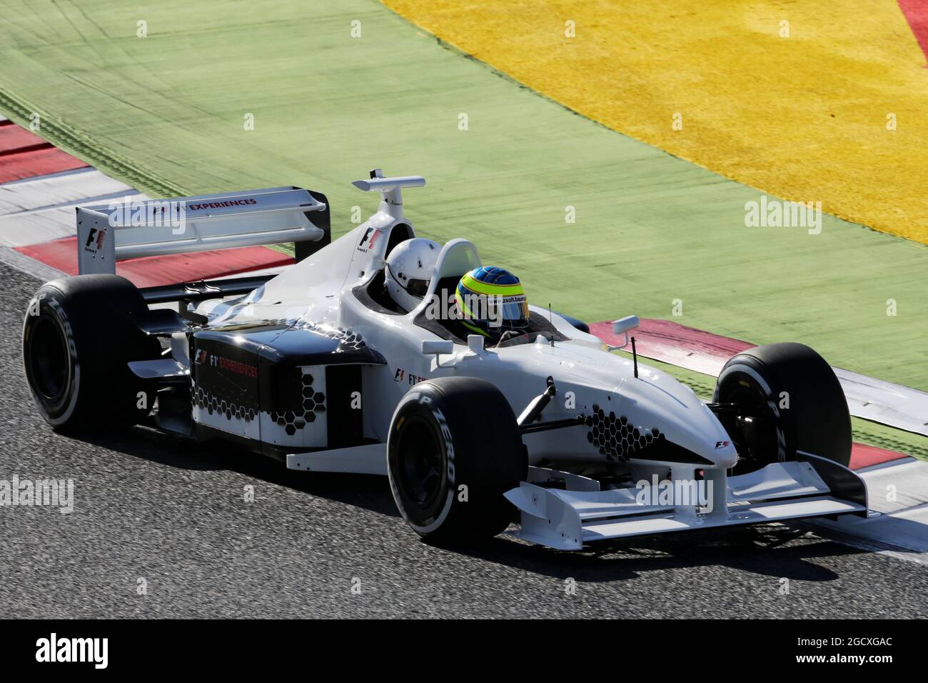 Zsolt Baumgartner (HUN) in Two-Seater F1 Experiences Racing Car. Spanish Grand Prix, Saturday 13th May 2017. Barcelona, Spain. Stock Photo