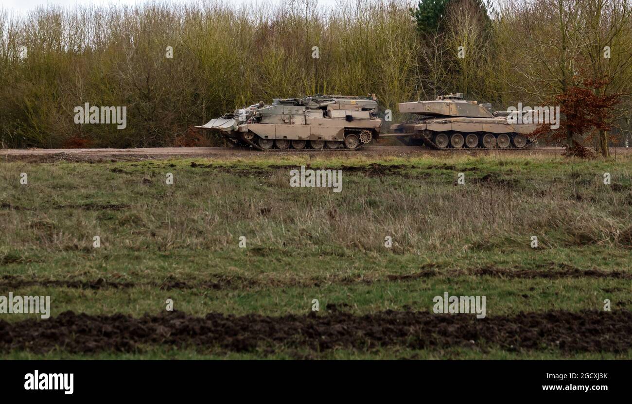 British Army Challenger Armored Repair and Recovery Vehicle (CRARRV) on