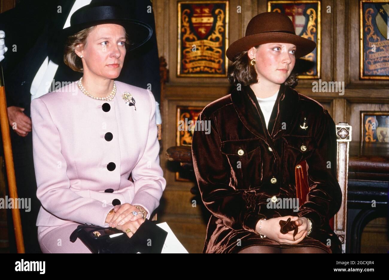Birgitte, Duchess of Gloucester, Princess Martha Louise of Norway, St Clement Danes Church, Strand, London. U, K Stock Photo
