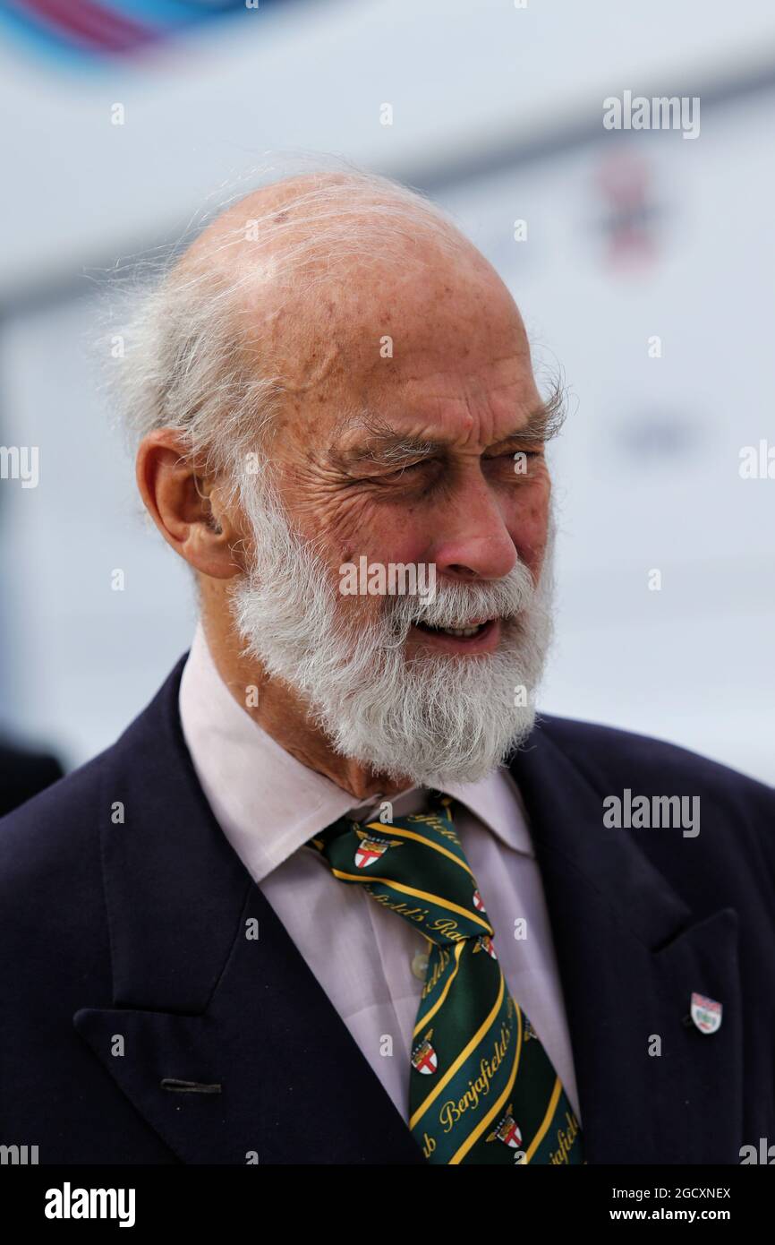 HRH Prince Michael of Kent (GBR). British Grand Prix, Friday 14th July 2017. Silverstone, England. Stock Photo