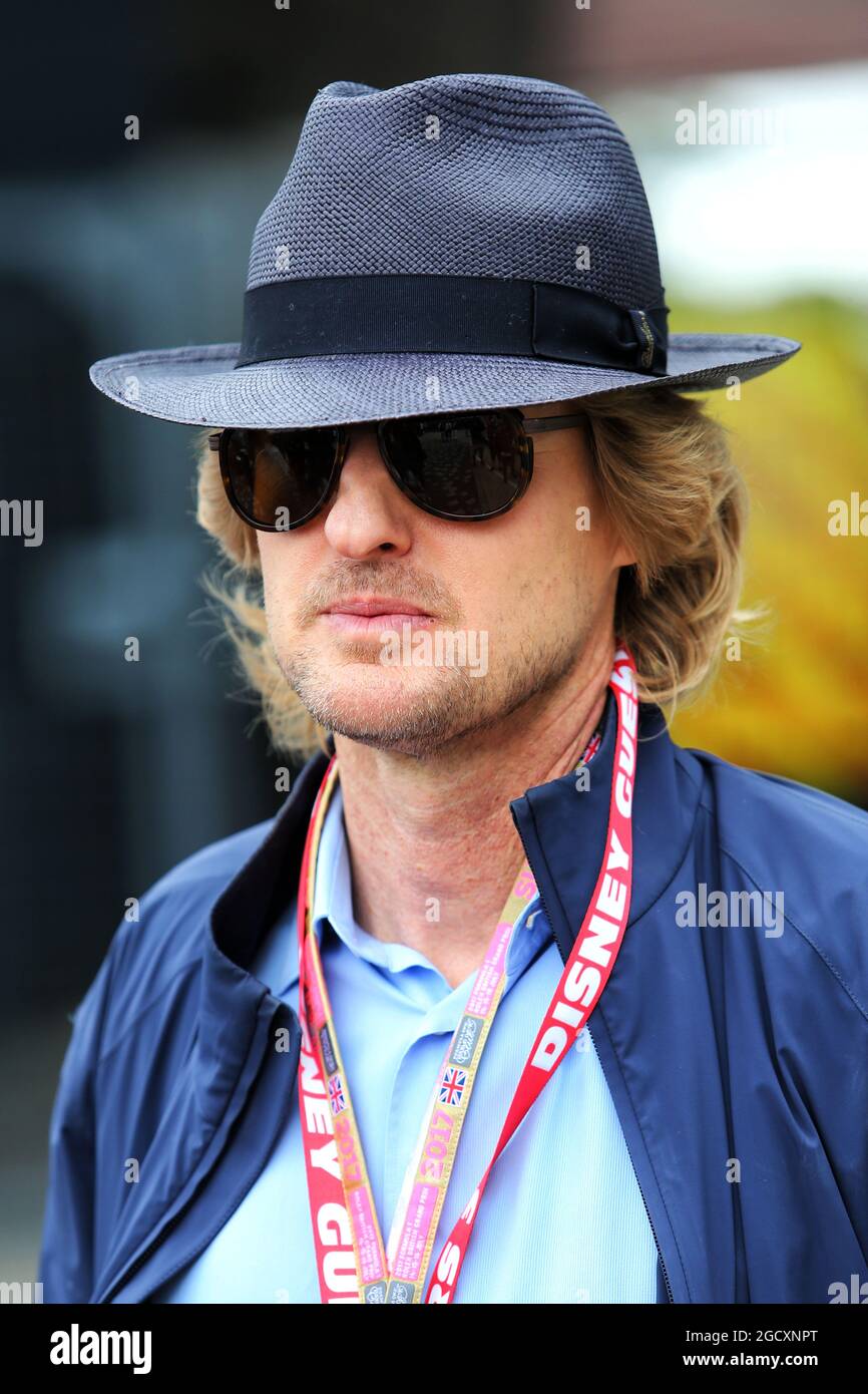 Owen Wilson (USA) Actor. British Grand Prix, Sunday 16th July 2017 ...