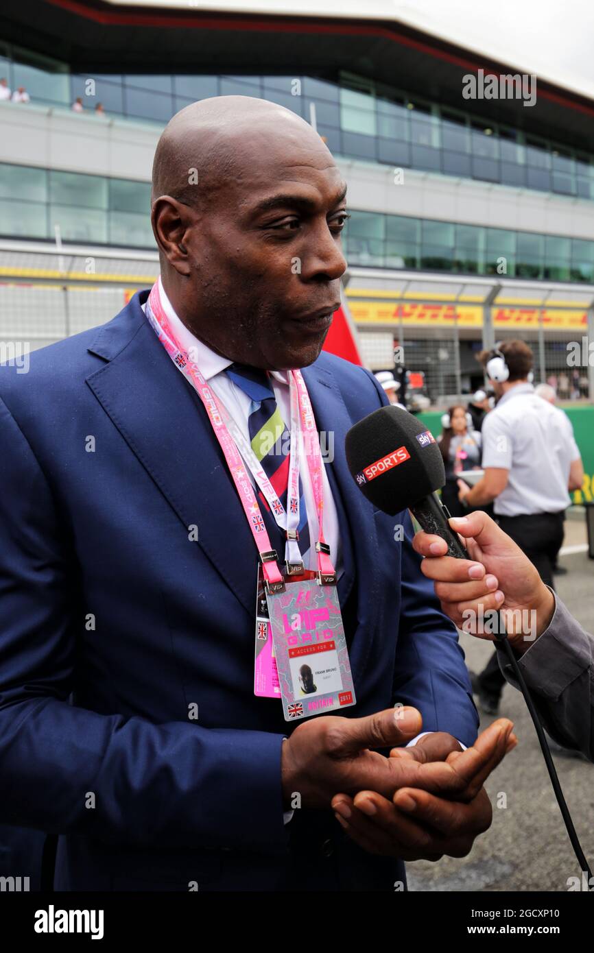 Frank Bruno (GBR) Former Boxer on the grid. British Grand Prix, Sunday 16th July 2017. Silverstone, England. Stock Photo