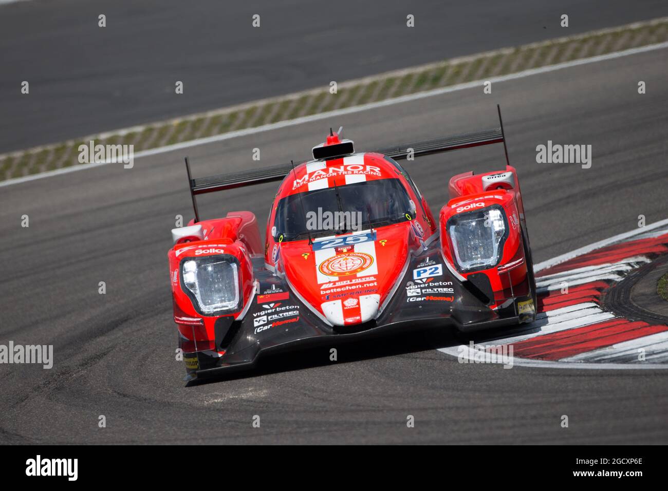 Roberto Gonzalez (MEX) / Simon Trummer (SUI) / Vitaly Petrov (RUS) #25 CEFC Manor TRS Racing, Oreca 07 - Gibson. FIA World Endurance Championship, Round 4, Sunday 16th July 2017. Nurburgring, Germany. Stock Photo