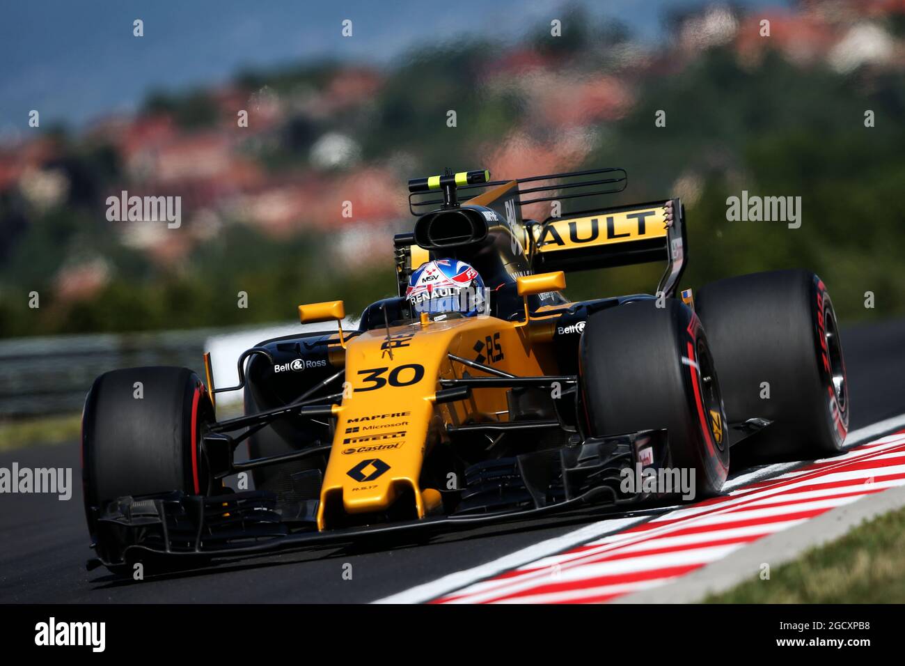 Jolyon Palmer (GBR) Renault Sport F1 Team RS17. Hungarian Grand Prix, Friday 28th July 2017. Budapest, Hungary. Stock Photo