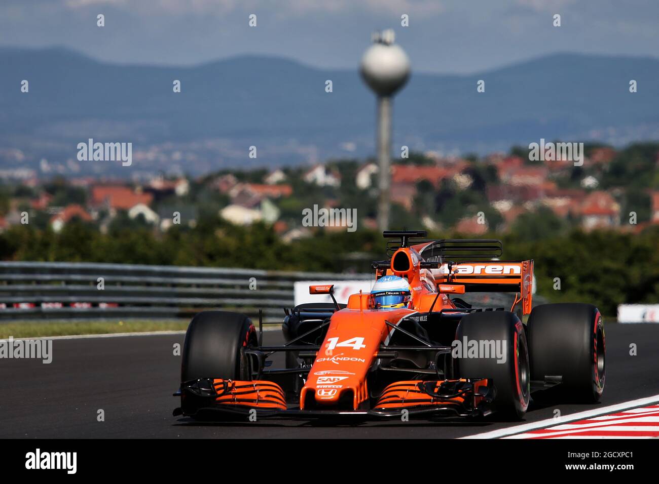 Fernando Alonso (ESP) McLaren MCL32. Hungarian Grand Prix, Friday 28th July 2017. Budapest, Hungary. Stock Photo