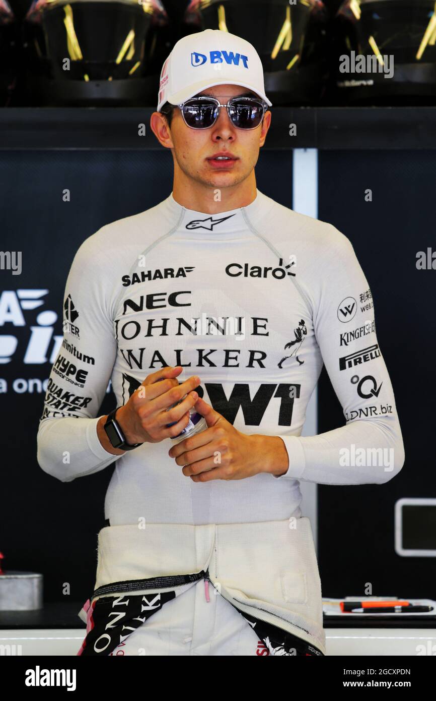 Esteban Ocon (FRA) Sahara Force India F1 Team. Hungarian Grand Prix, Friday 28th July 2017. Budapest, Hungary. Stock Photo