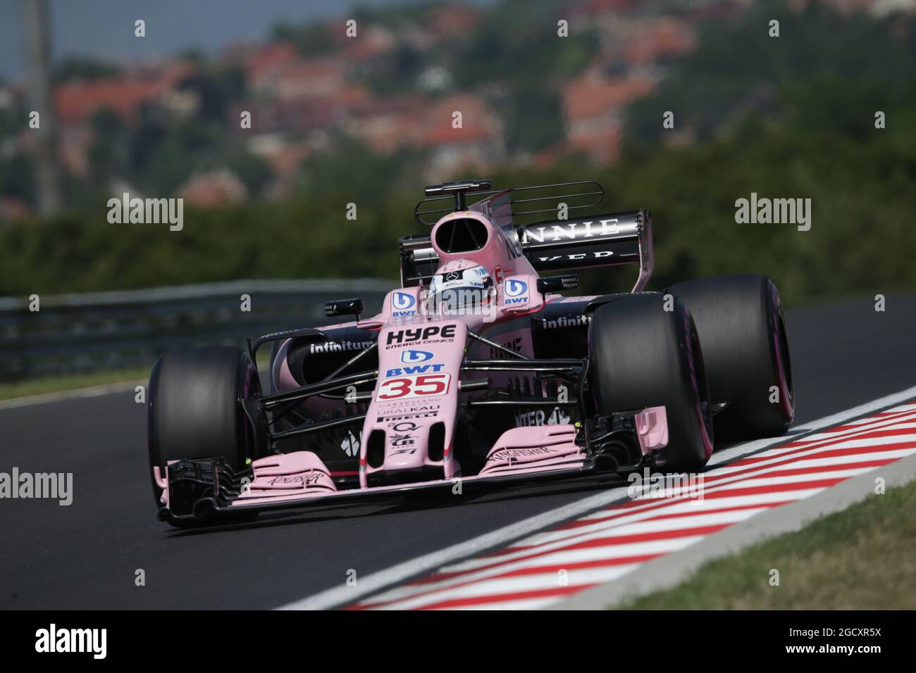Lucas Auer (AUT) Sahara Force India F1 VJM10 Test Driver. Formula One Testing. Wednesday 2nd August 2017. Budapest, Hungary. Stock Photo