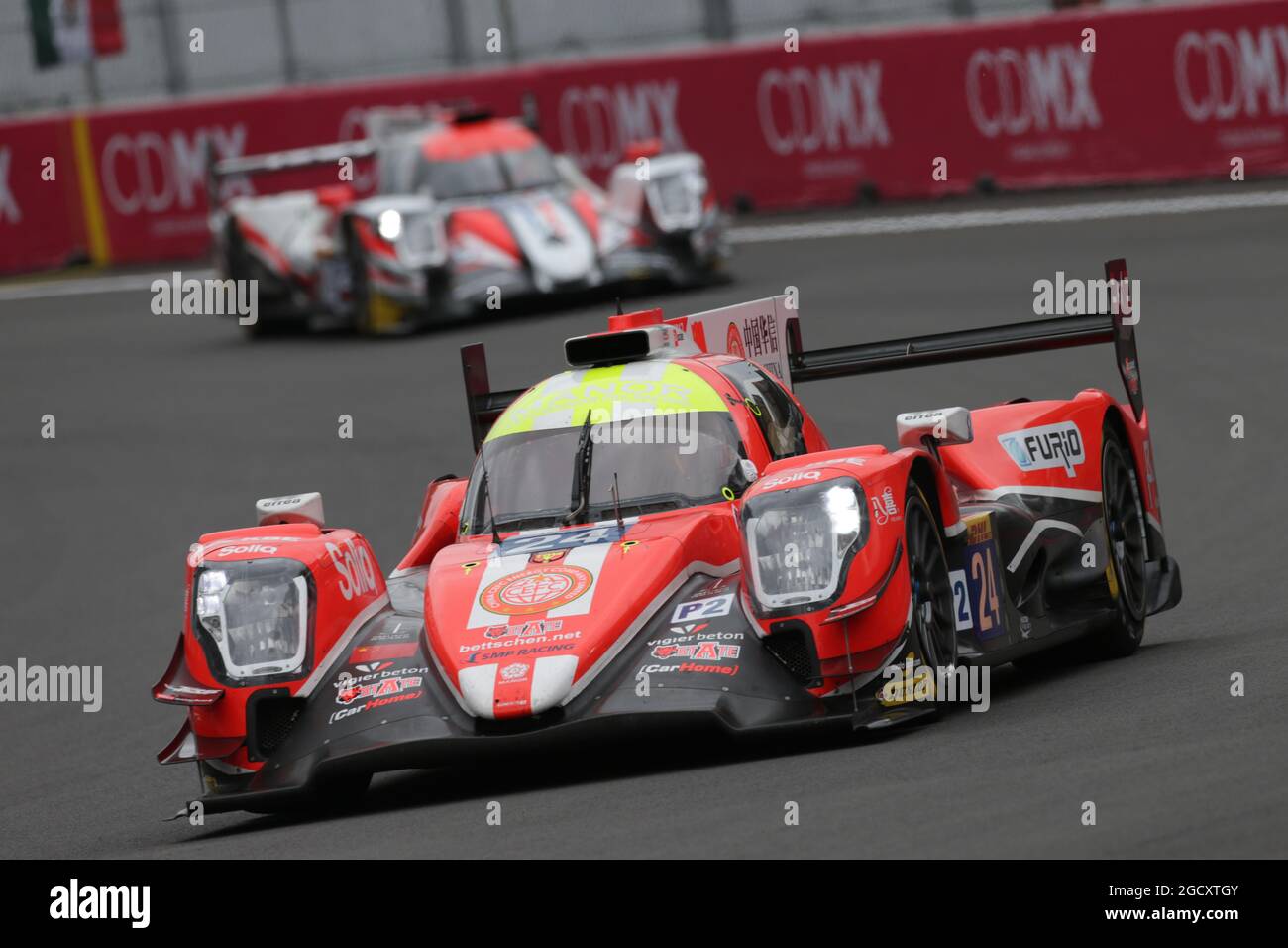 Tor Graves (GBR) / Jean-Eric Vergne (FRA) / Jonathan Hirschi (SUI) #24 CEFC Manor TRS Racing, Oreca 07 - Gibson . FIA World Endurance Championship, Rd 5, 6 Hours of Mexico. Sunday 3rd September 2017. Mexico City, Mexico. Stock Photo