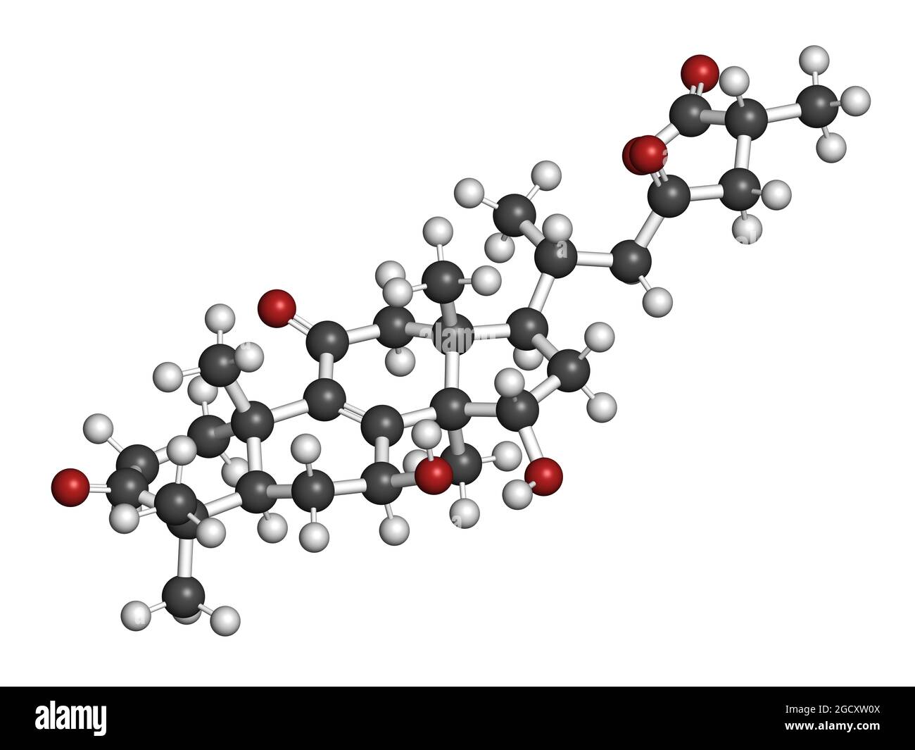 Ganoderic Acid R Ganoderic acid A molecule. Present in Ganoderma mushrooms. 3D rendering ...