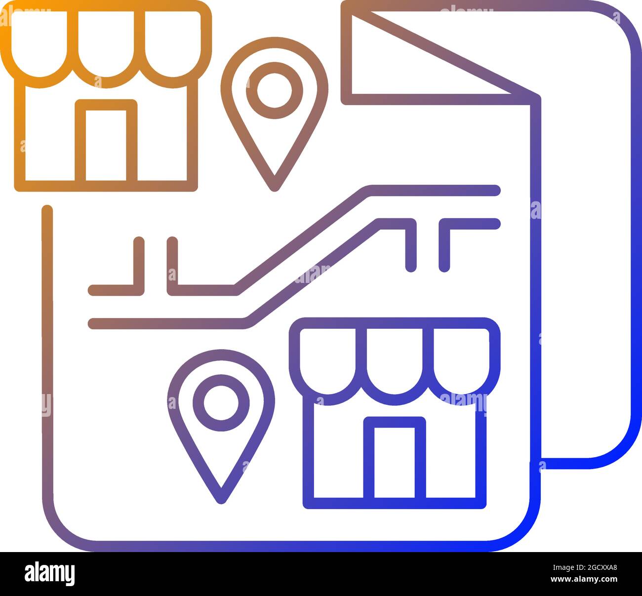 Franchising gradient linear vector icon Stock Vector