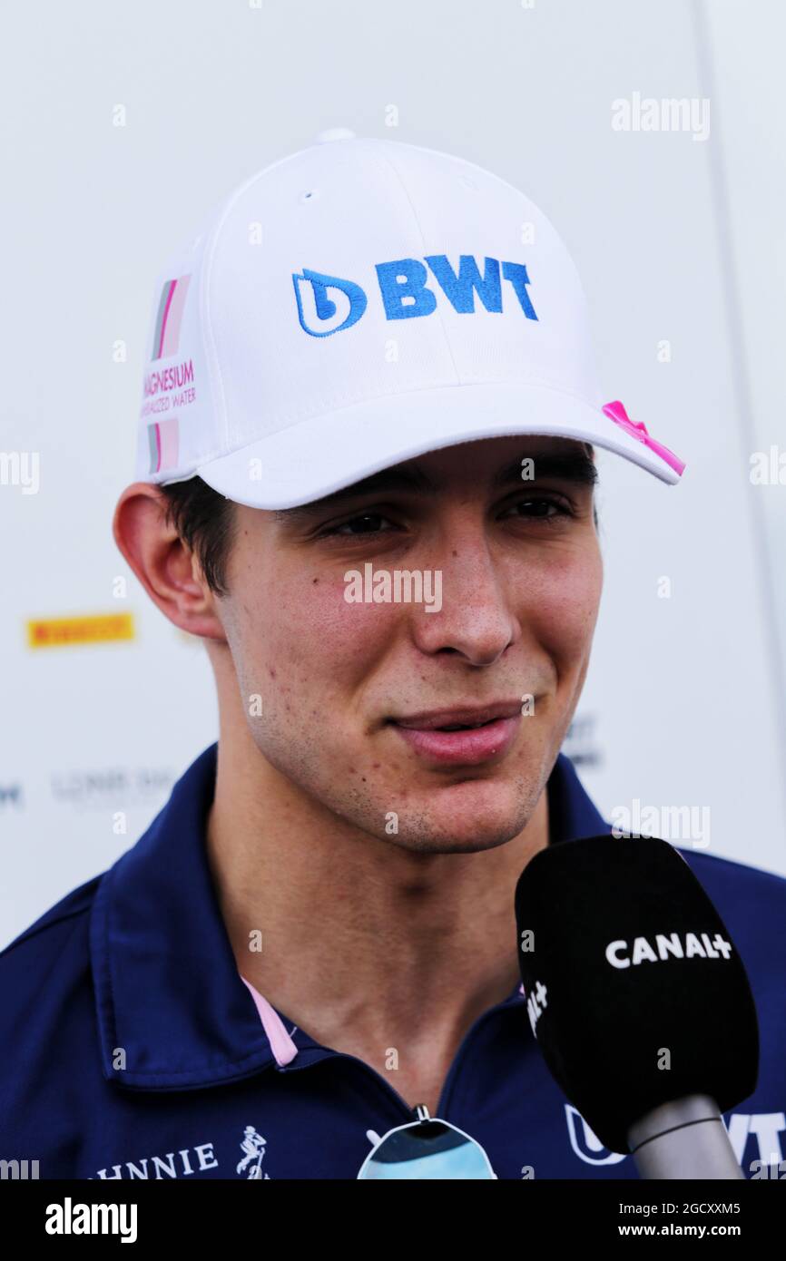 Race used suit 2017 Esteban Ocon Russian GP Sahara Force