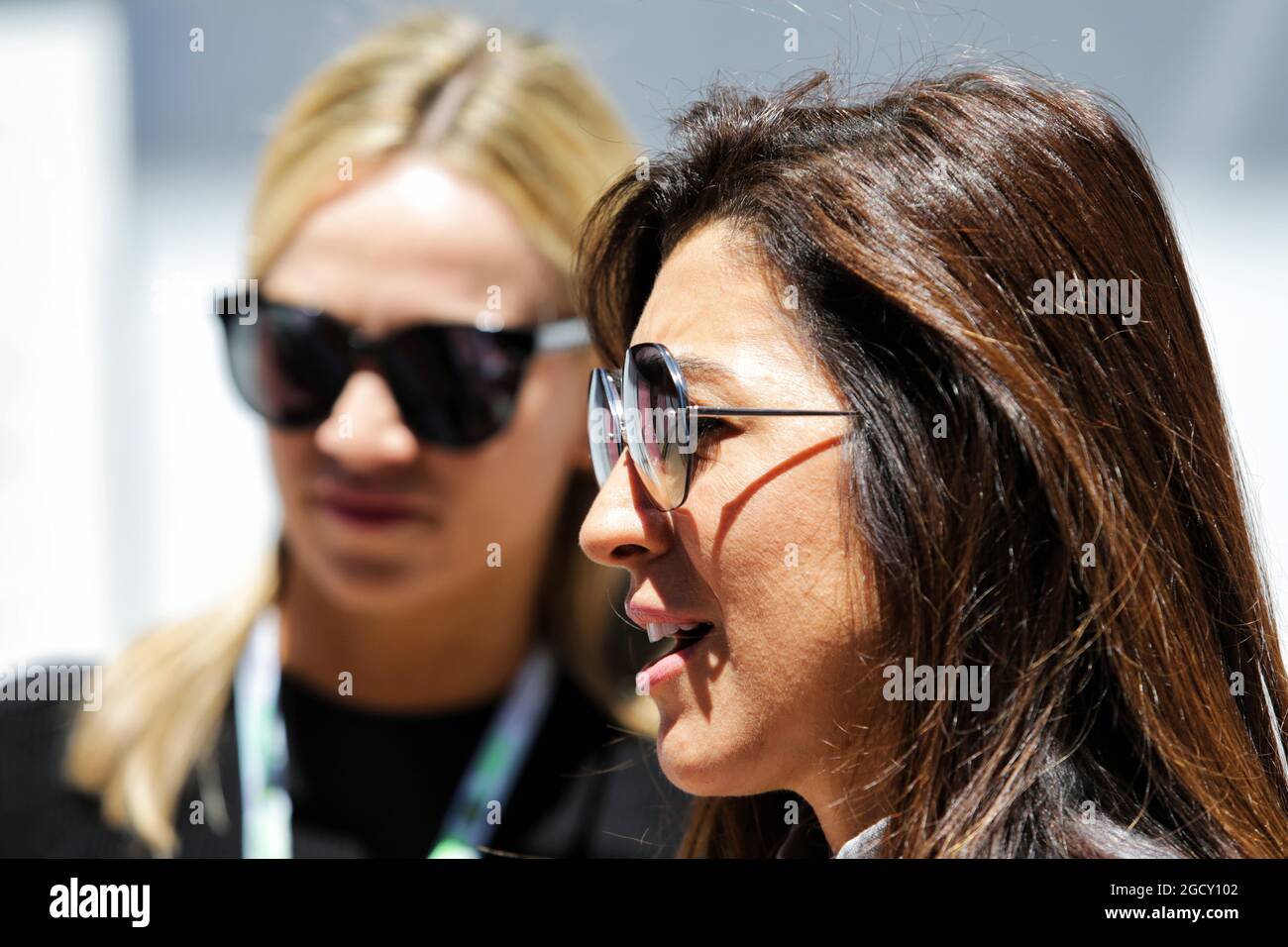 Fabiana Flosi (BRA), wife of Bernie Ecclestone (GBR). Brazilian Grand Prix, Sunday 12th November 2017. Sao Paulo, Brazil. Stock Photo