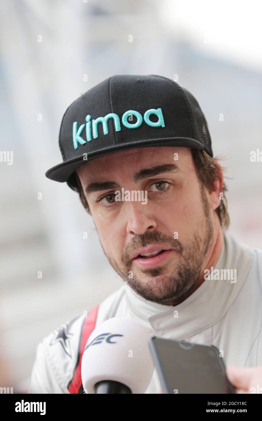 Fernando Alonso (ESP) Toyota Gazoo Racing. FIA World Endurance Championship, Rookie Test, Sunday 19th November 2017. Sakhir, Bahrain. Stock Photo