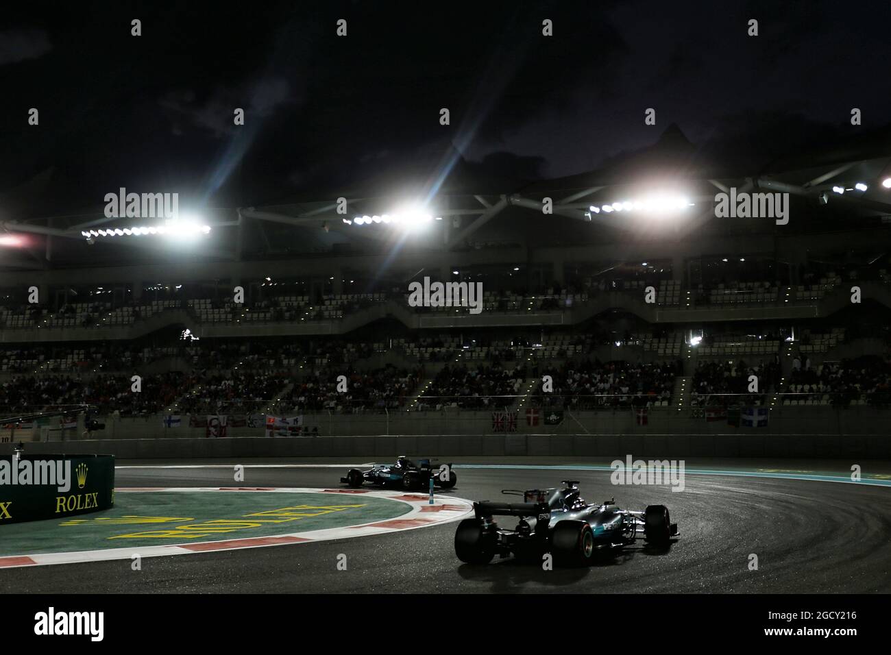 Mercedes amg f1 w08 team mate lewis hamilton hi-res stock photography ...
