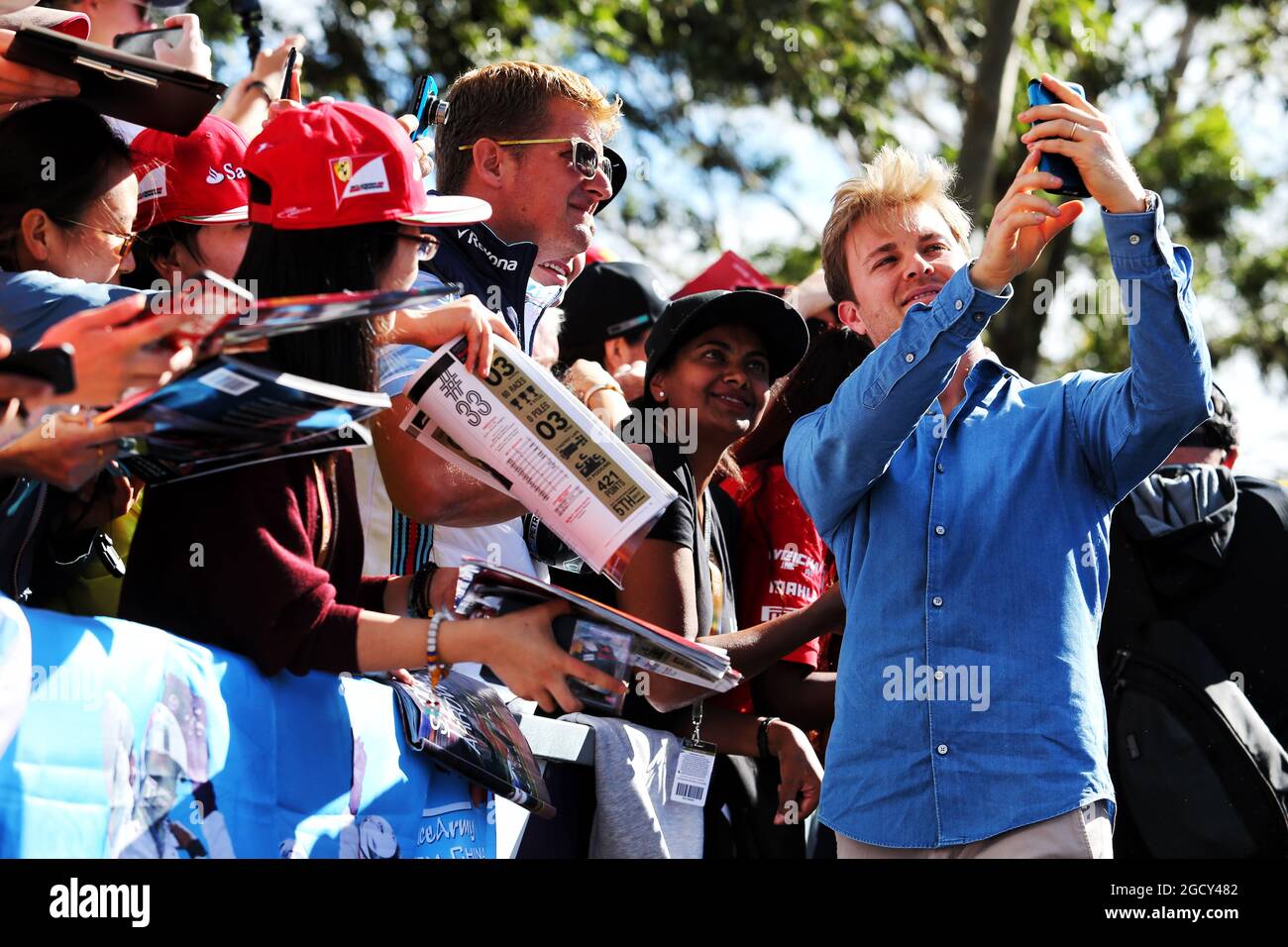 Nico rosberg with fans hi-res stock photography and images - Alamy