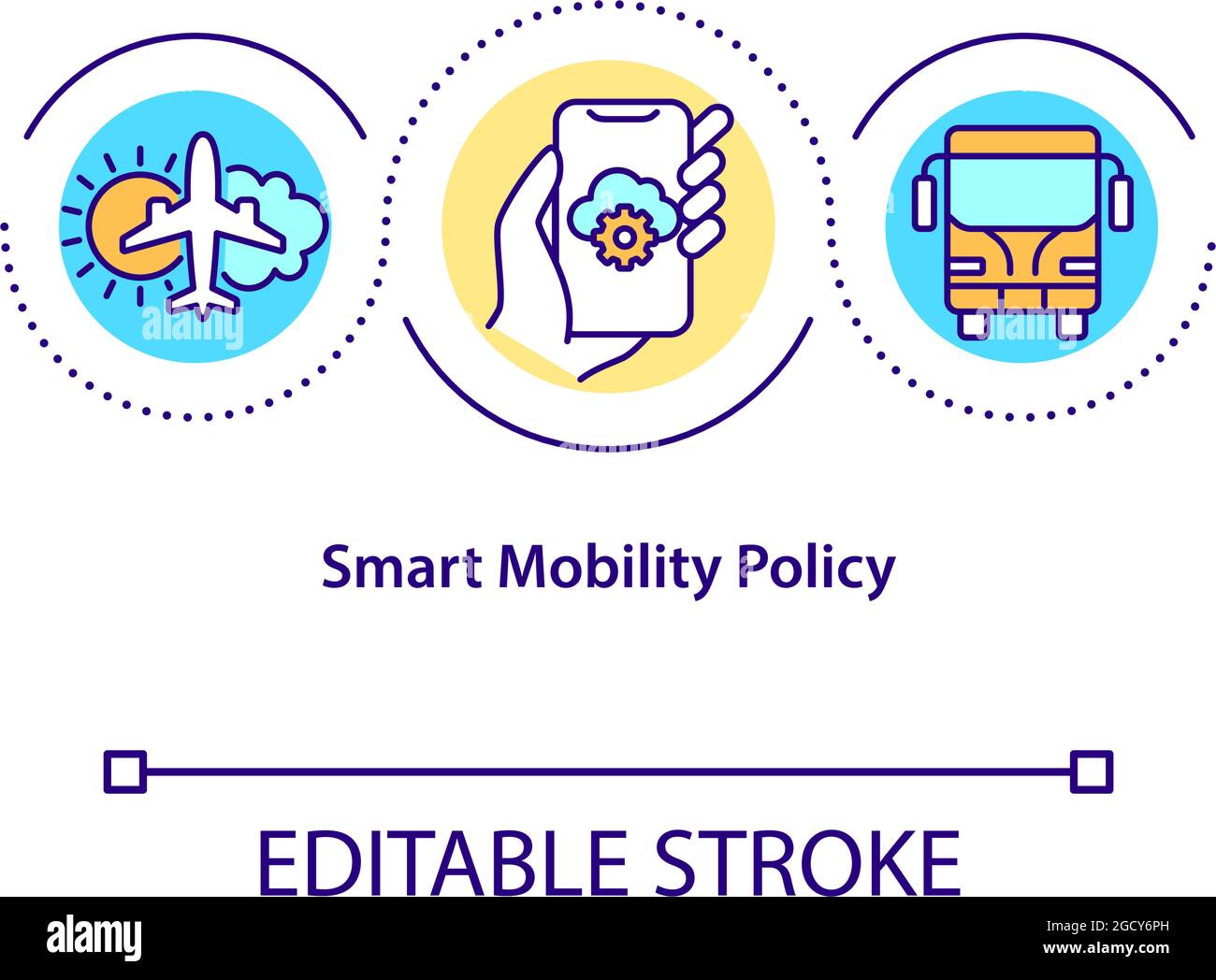 Smart mobility policy concept icon Stock Vector Image & Art - Alamy