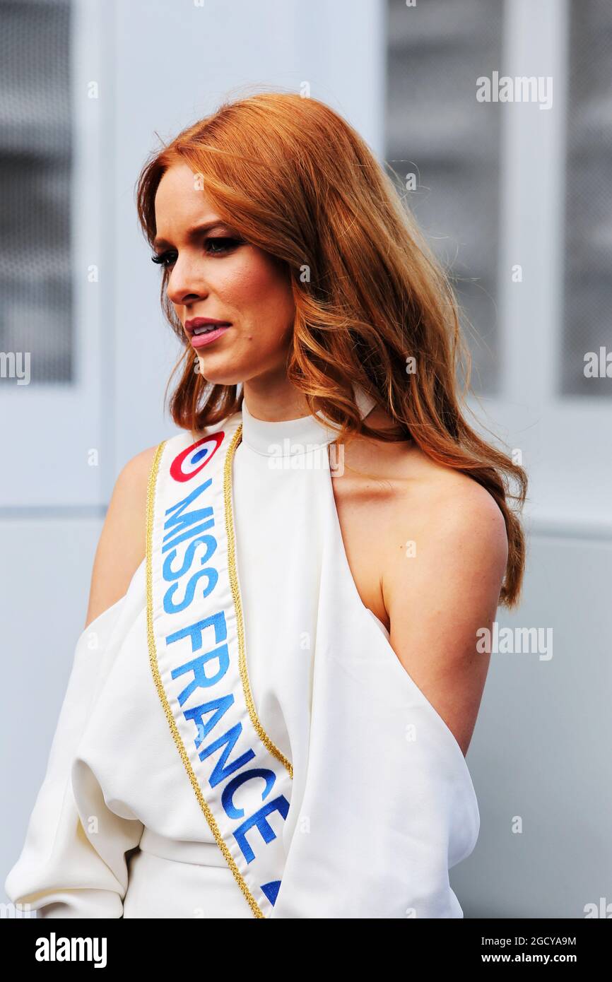 Maeva Coucke (FRA) Miss France 2018. French Grand Prix, Sunday 24th