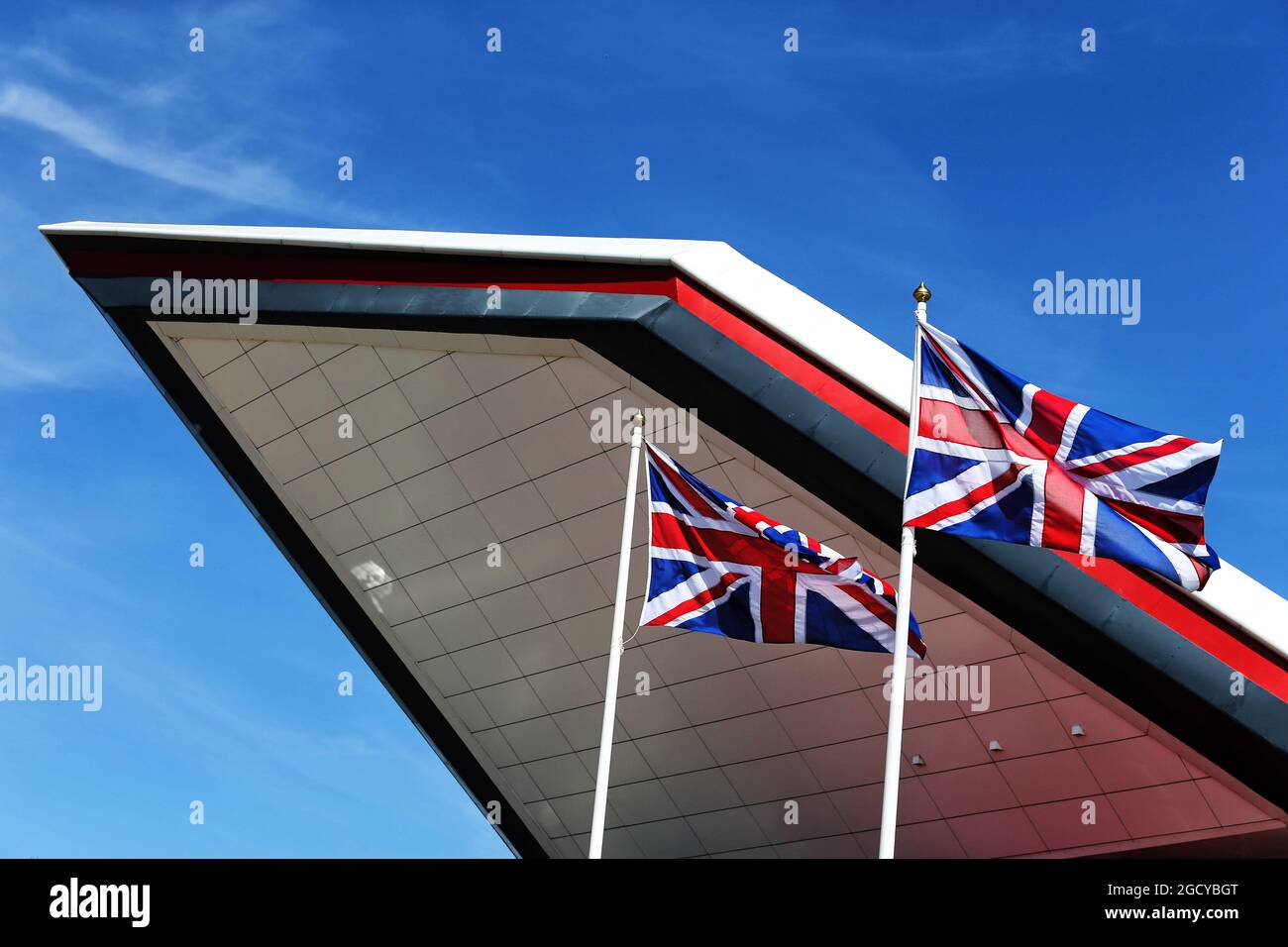 British flags. British Grand Prix, Saturday 7th July 2018. Silverstone