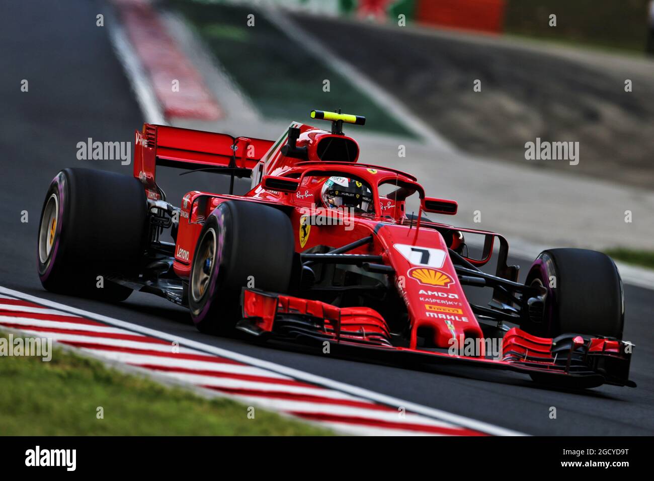 Kimi Raikkonen (FIN) Ferrari SF71H. Hungarian Grand Prix, Friday 27th July 2018. Budapest, Hungary. Stock Photo