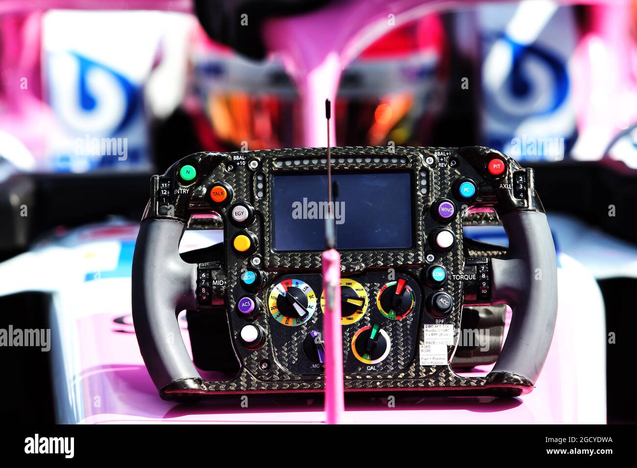 Force India VJM11, steering wheel, volant, during 2018