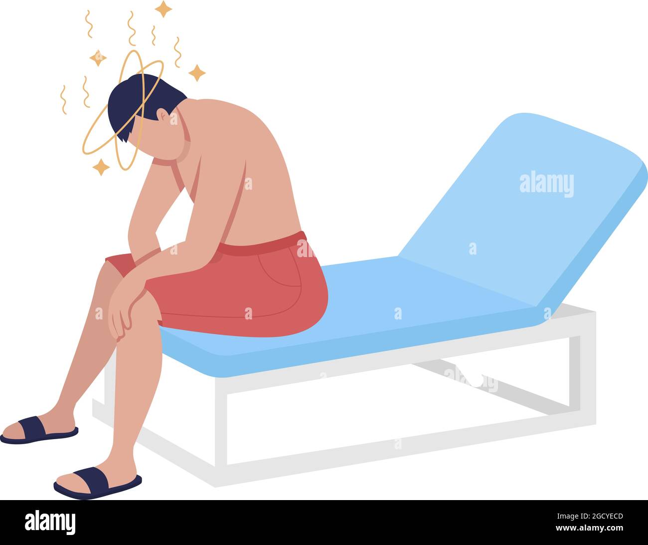 Suffering from summer heat young Stock Vector Images - Alamy
