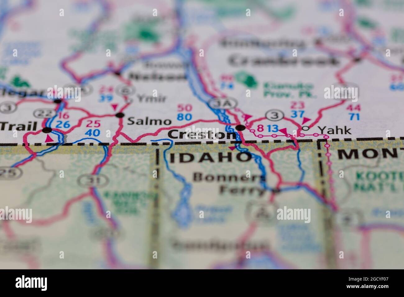 Creston british columbia map hires stock photography and images Alamy