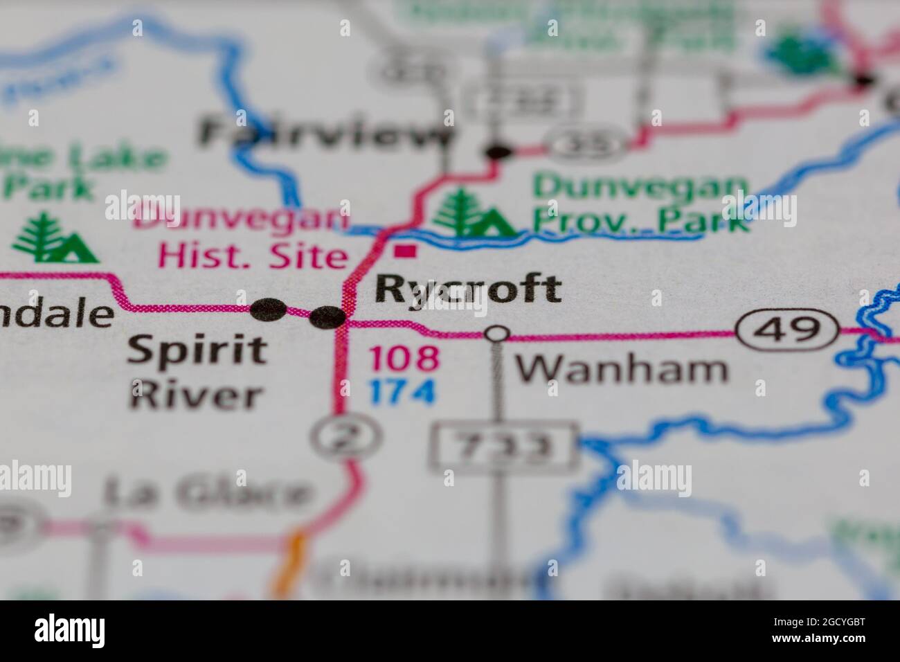 Rycroft alberta on a map hires stock photography and images Alamy