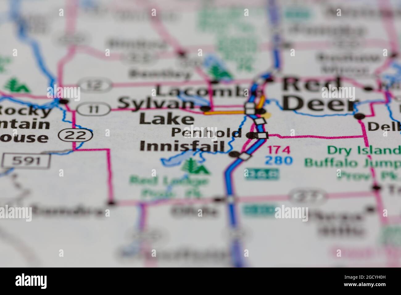 Penhold alberta on a map hires stock photography and images Alamy