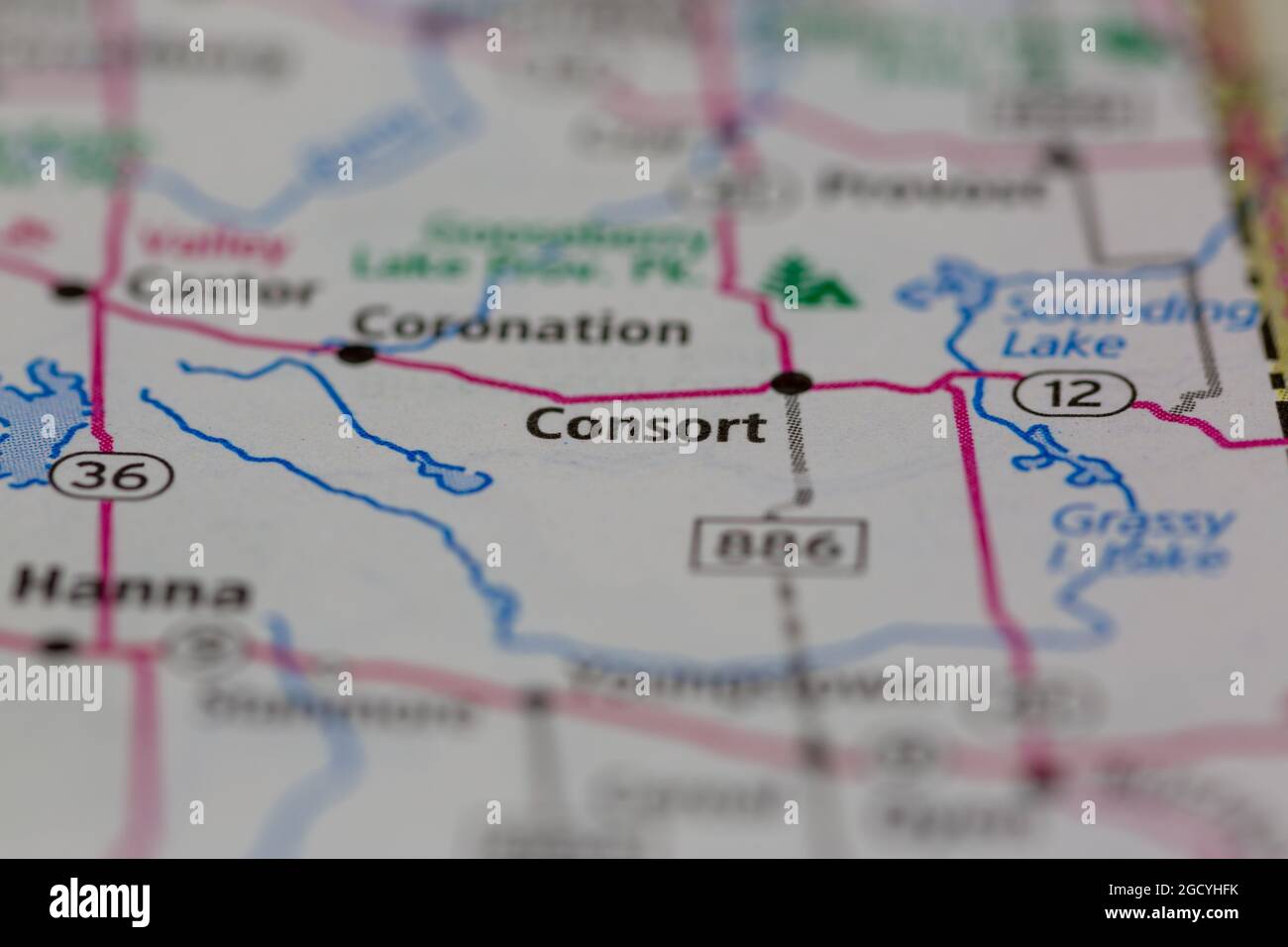 Consort alberta map hi-res stock photography and images - Alamy