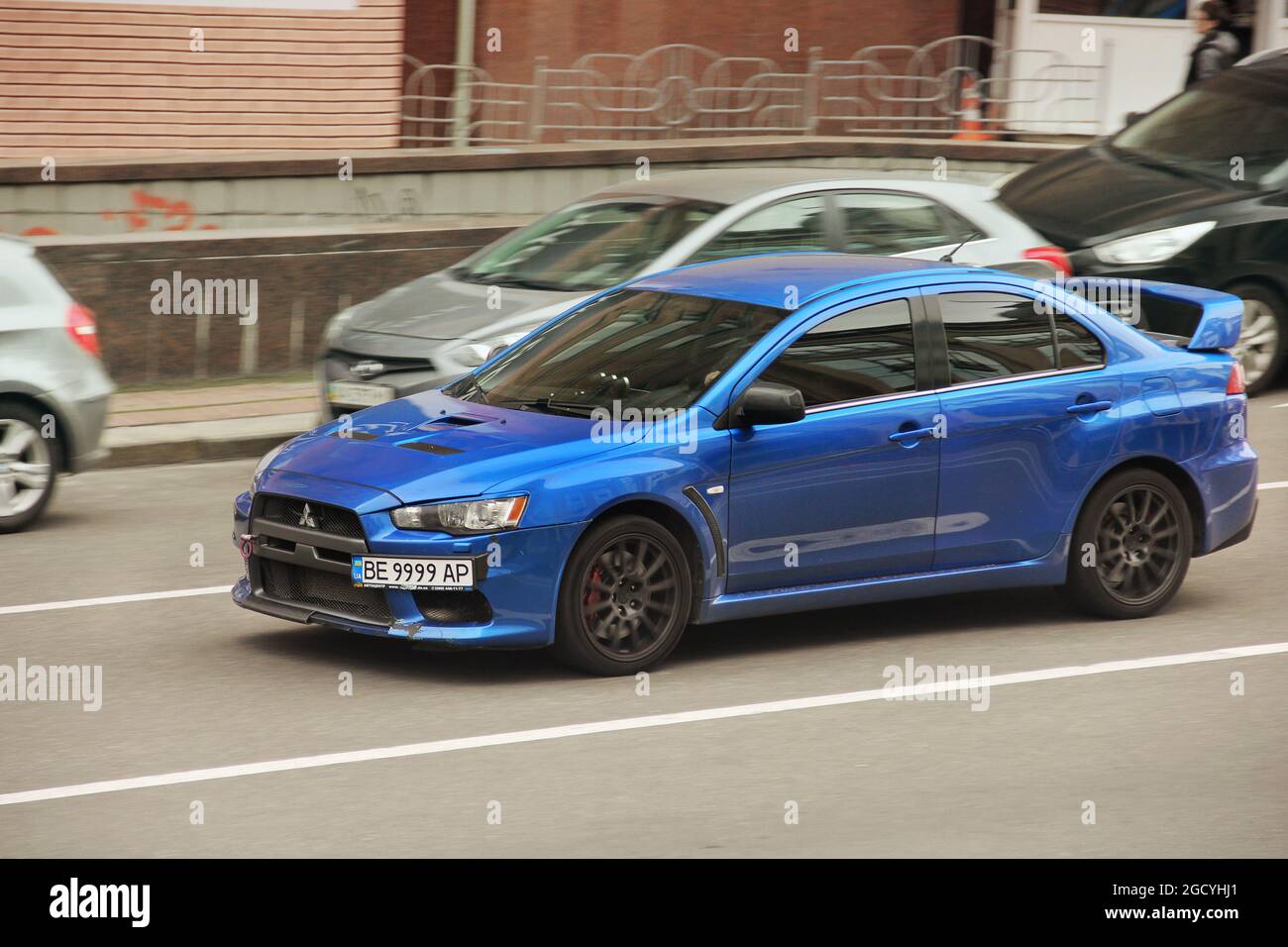 Kiev, Ukraine - May 3, 2019: Mitsubishi Lancer Evolution in the city Stock Photo